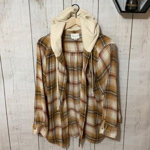 American Eagle Hooded Flannel